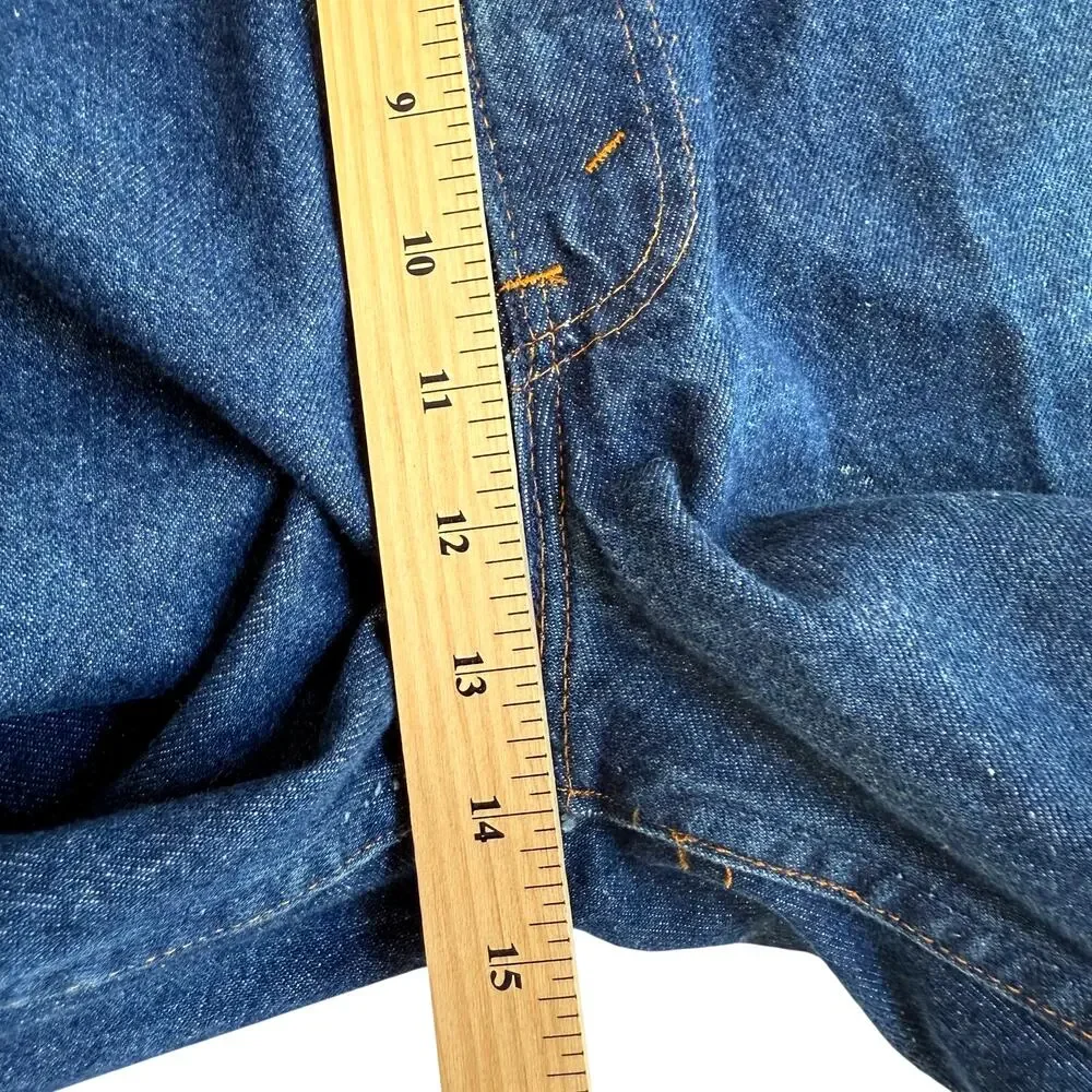 VTG Levis 517 Jeans Mens 37x28 Dark Wash Blue Denim Orange Tag 80s